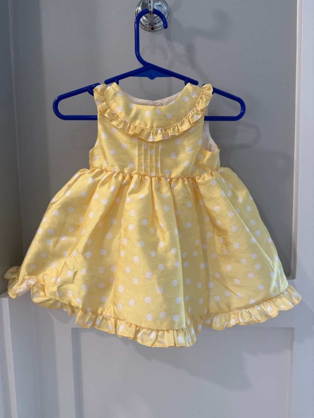 Cherokee Yellow Polka Dot Ruffle Dress
